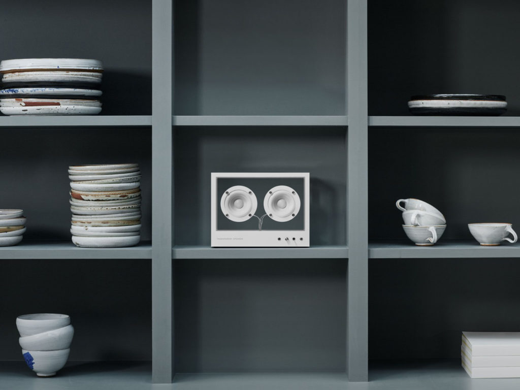 transparent sound bijeli stakleni bluetooth zvučnik veličine s lifestlye