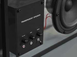 transparent sound crni stakleni bluetooth zvučnik veličine l uvečano