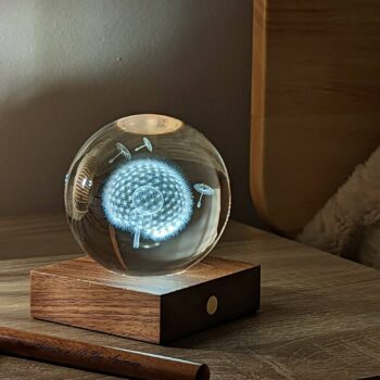 Gingko Amber Crystal Ball - Kristalna svjetiljka